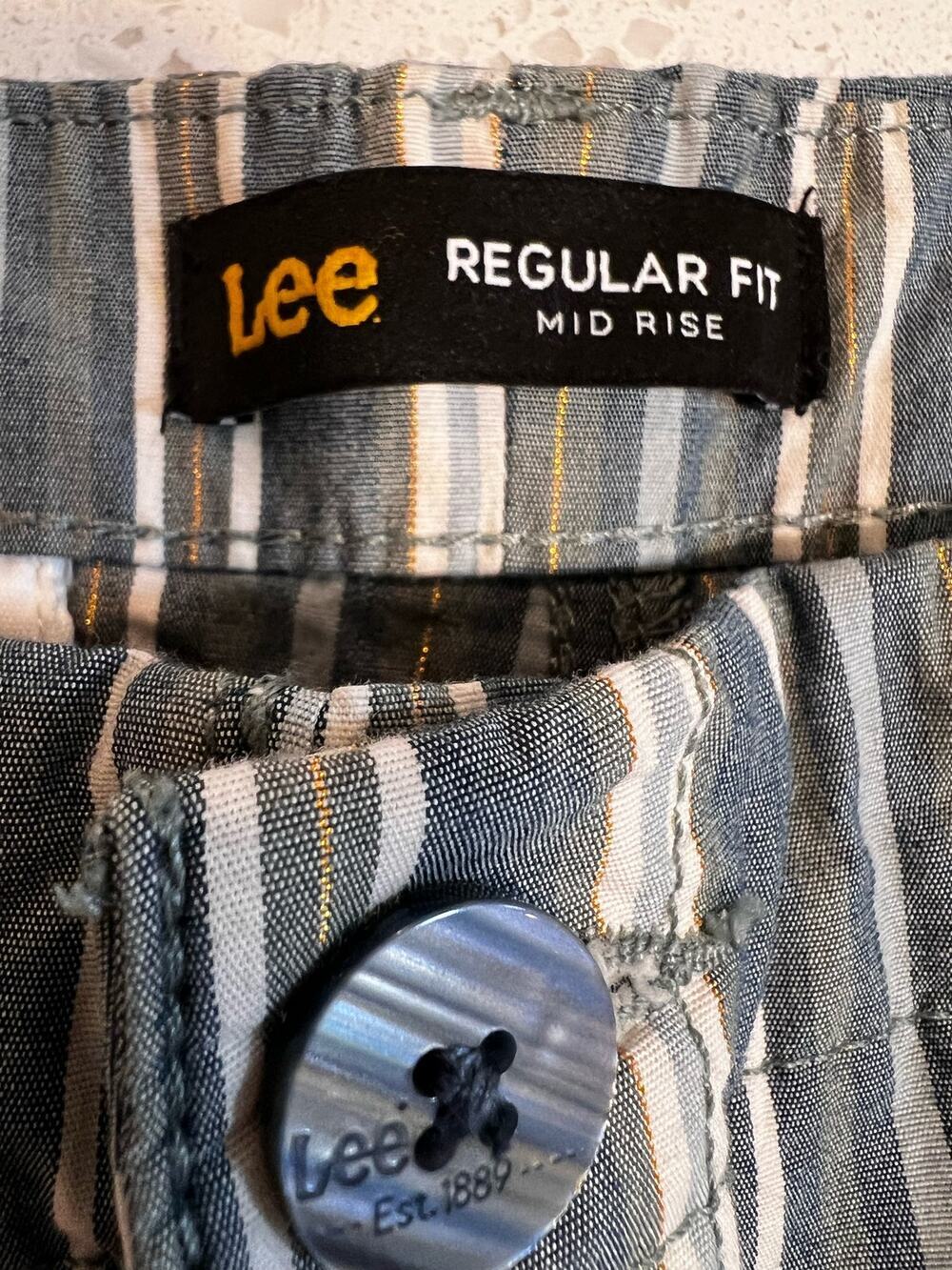 Lee mid rise stripe shorts regular fit 10 medium